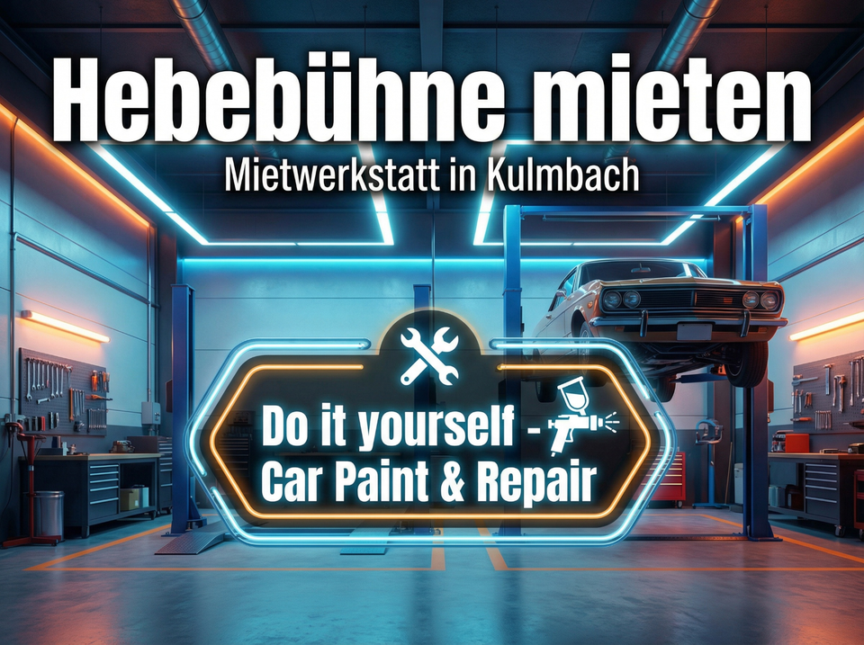 Hebebühne mieten (4.000 kg) – Hobbywerkstatt/Mietwerkstatt Portamotors